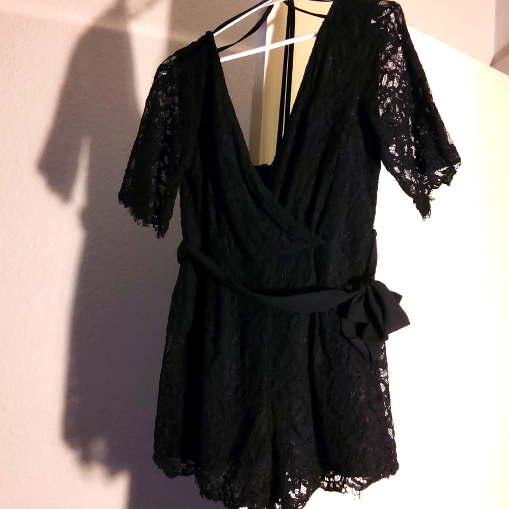 Black Lace Romper